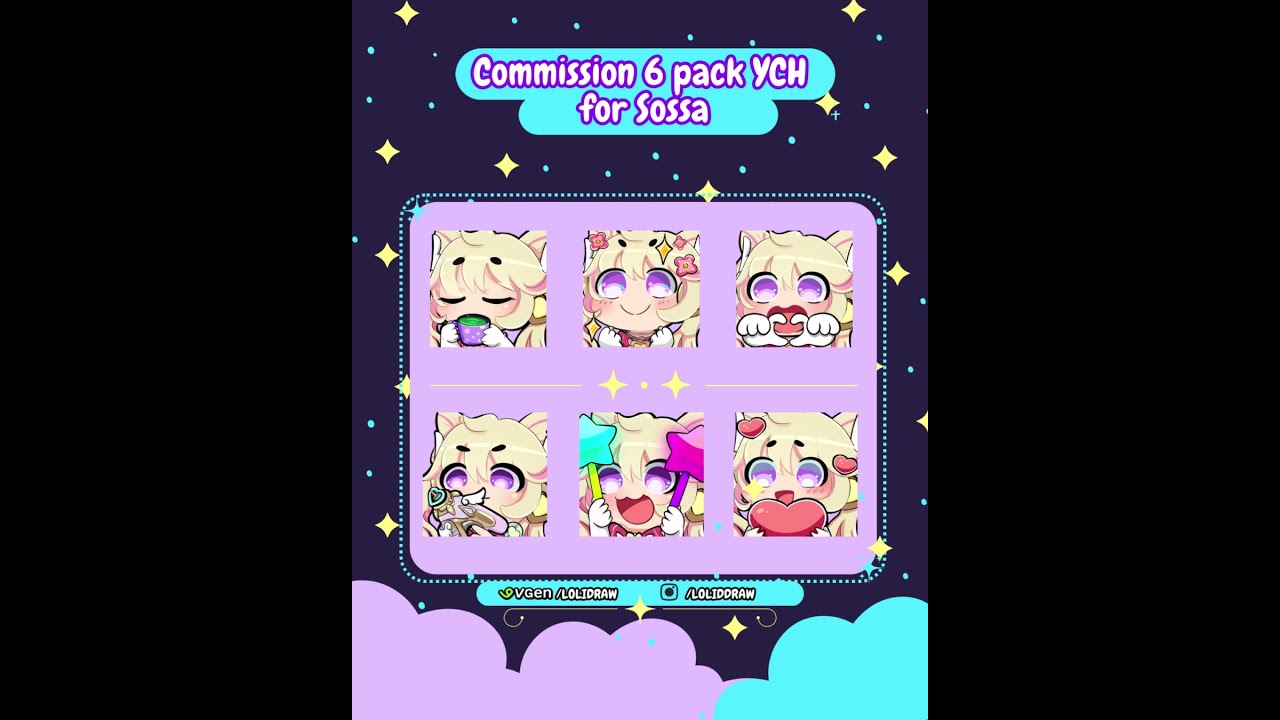 YCH Emote Set Commission Reveal! | Juno Inspired 🎨