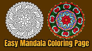 Mandala Coloring Page Colored With Relaxing Music Colored By Osman Mandalas World 58