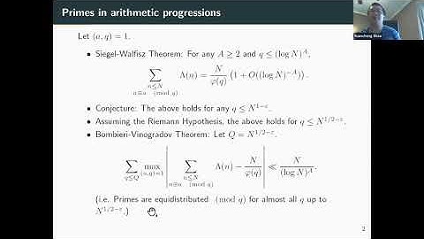 Xuancheng Shao (Kentucky): Gowers uniformity of primes in arithmetic progressions