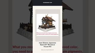Inari Shrine Japanese Style DIY Miniature House Kit | DIY Book Nook Kit #Shorts