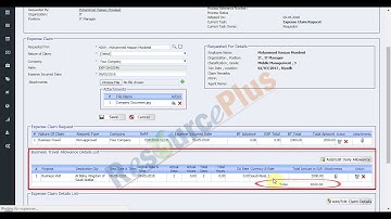 How to request an Expense Claim thru workflow in ResourcePlus HRMS application?