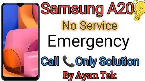 Samsung A20 No Services Problem Solution || Emergency Call Only 2G/3G/4G Network Notworking