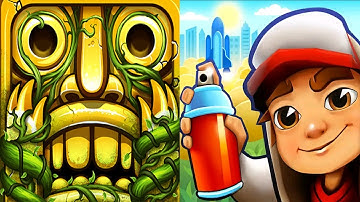 Temple Run 2 Sky Summit VS Subway Surfers Houston Android iPad iOS Gameplay
