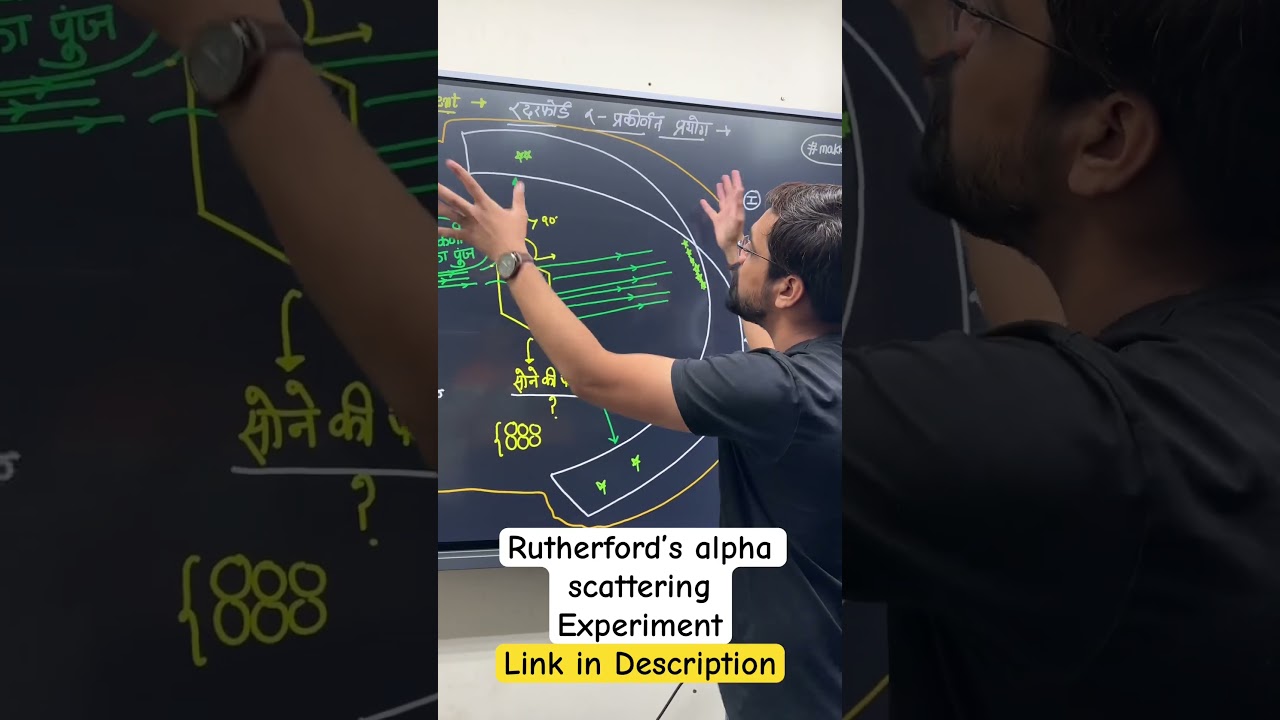 11th chem - 1 min - Rutherford&rsquo;s alpha scattering experiment | ashish singh lectures