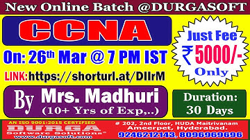 CCNA Online Training @ DURGASOFT