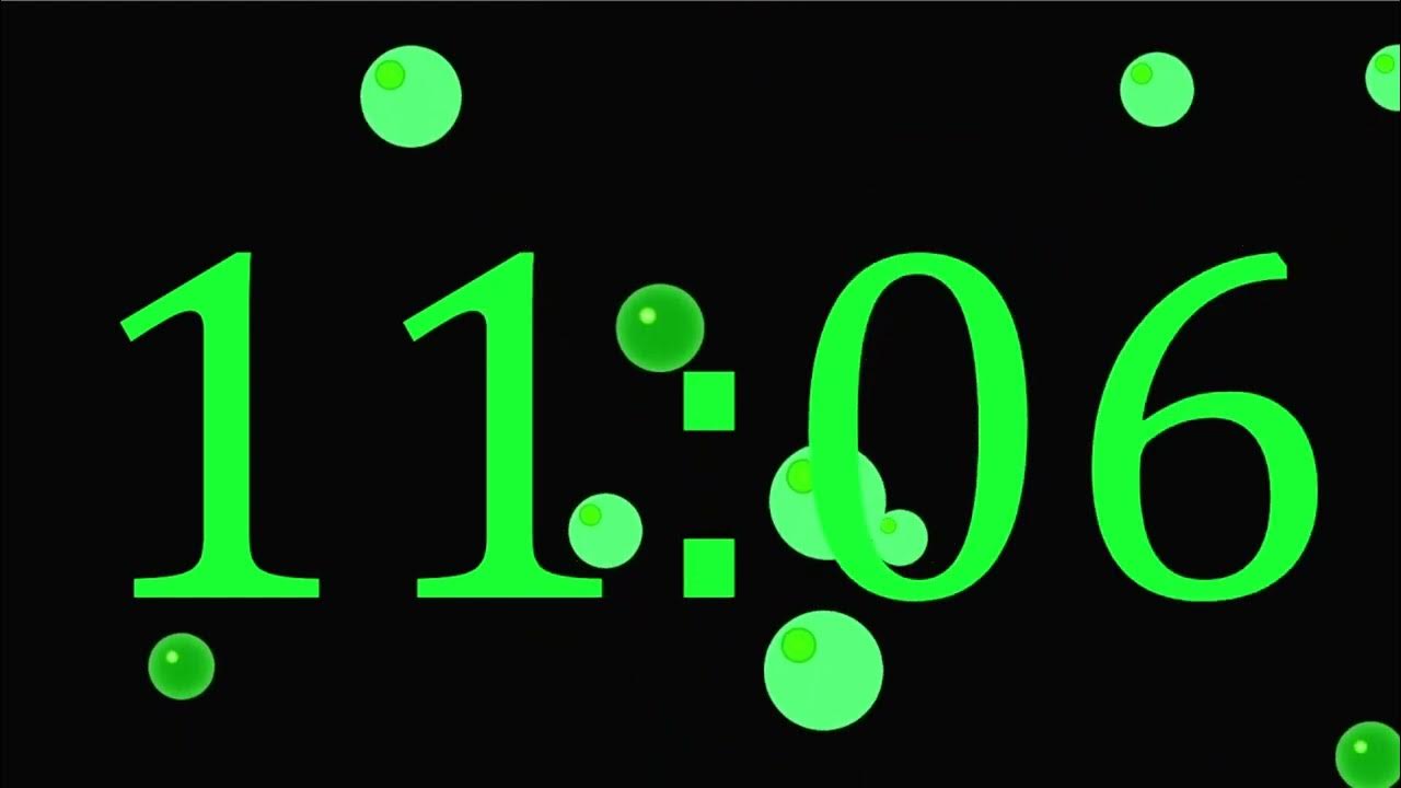21 Minute Countdown Timer, without Music Learn the Color Green Colors