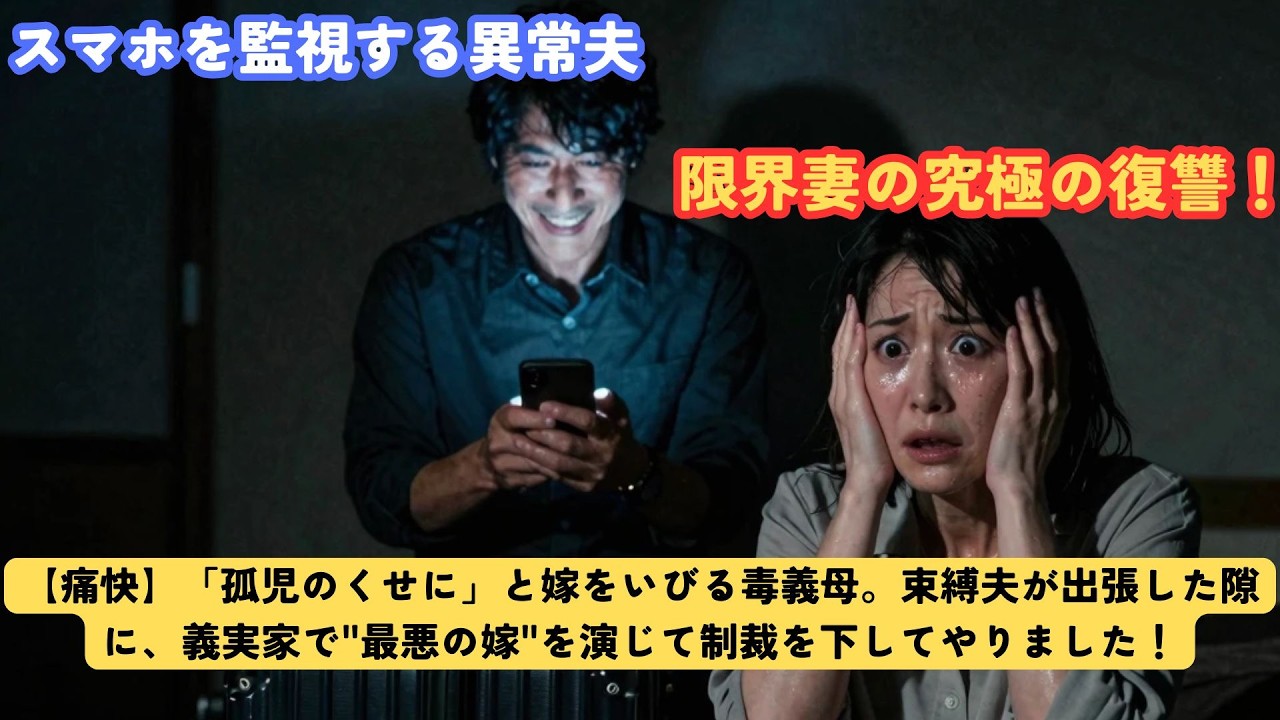 【痛快】「孤児のくせに」と嫁をいびる毒義母。束縛夫が出張した隙に、義実家で