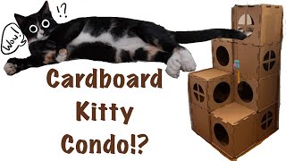 Cardboard Kitty Condo Step by Step Tutorial and Review