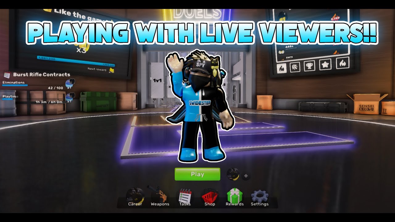 Playing ROBLOX rivals with live viewers join the stream! - YouTube