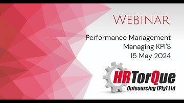 Performance Management - Managing KPIs - 15 May 2024