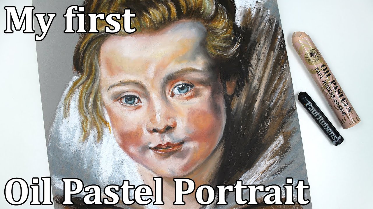 Paul Rubens extra large oil pastels portrait set review and painting demo