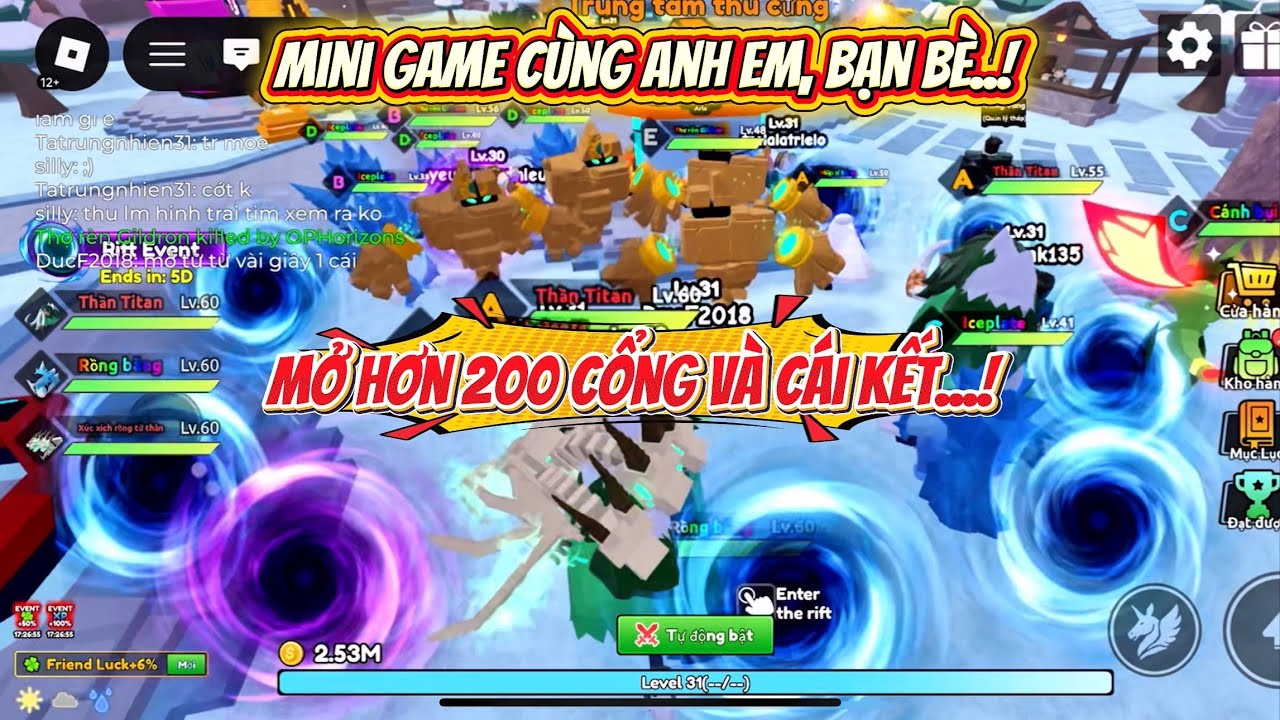 Thử Thách Mở Hơn 200 Cổng Không Gian Cùng Bạn Bè Tìm Cổng Đỏ Và Cái Kết...!😅😅😅 