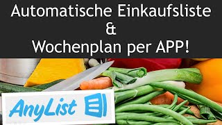 Essensplan / Wochenplan & Einkaufsliste (fast) automatisch erstellen mit AnyList App! screenshot 5