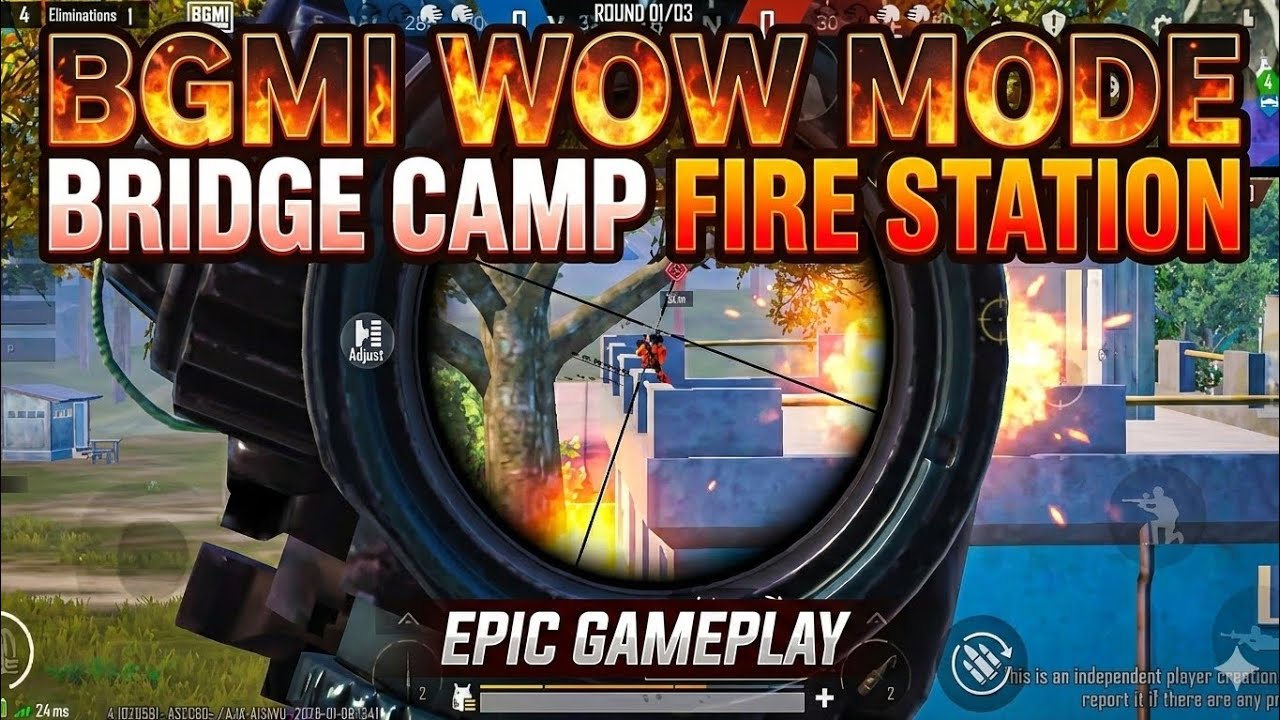 INSANE 1 vs 4 Bridge Camp! 🔥 BGMI WOW Mode Fire Station Gameplay 😱