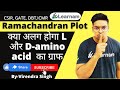 Biochemistry: Ramachandran plot for D- amino acid & L-amino acid