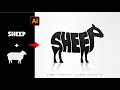 Warp Text Into the Custom Shape in Adobe Illustrator | Sheep Typography | Adobe Illustrator
