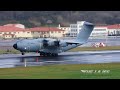 INSANE LANDINGS during BAD WEATHER in Lajes Field P-3 Orion and Airbus A400M