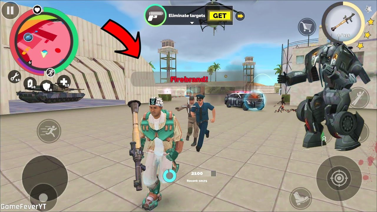 Vegas Crime SImulator 2 - (Vegas Hero Helicopter Crash Landing ARMY bASE) Army Tank in Warehouse