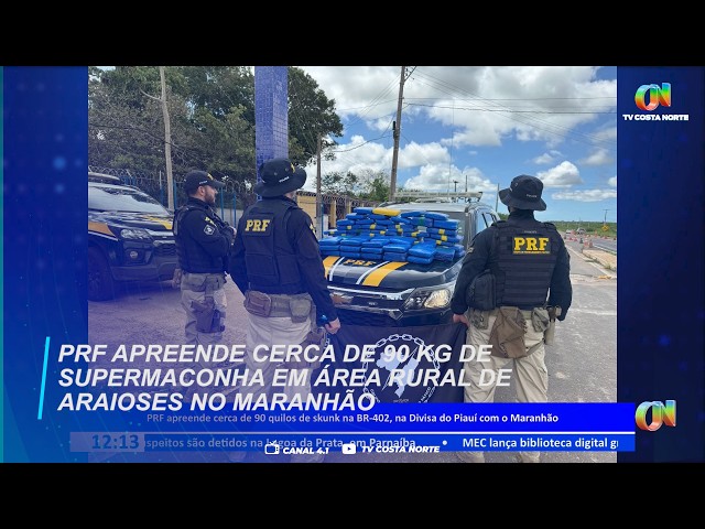 PRF apreende cerca de 90 kg de supermaconha em área rural de Araioses no Maranhão