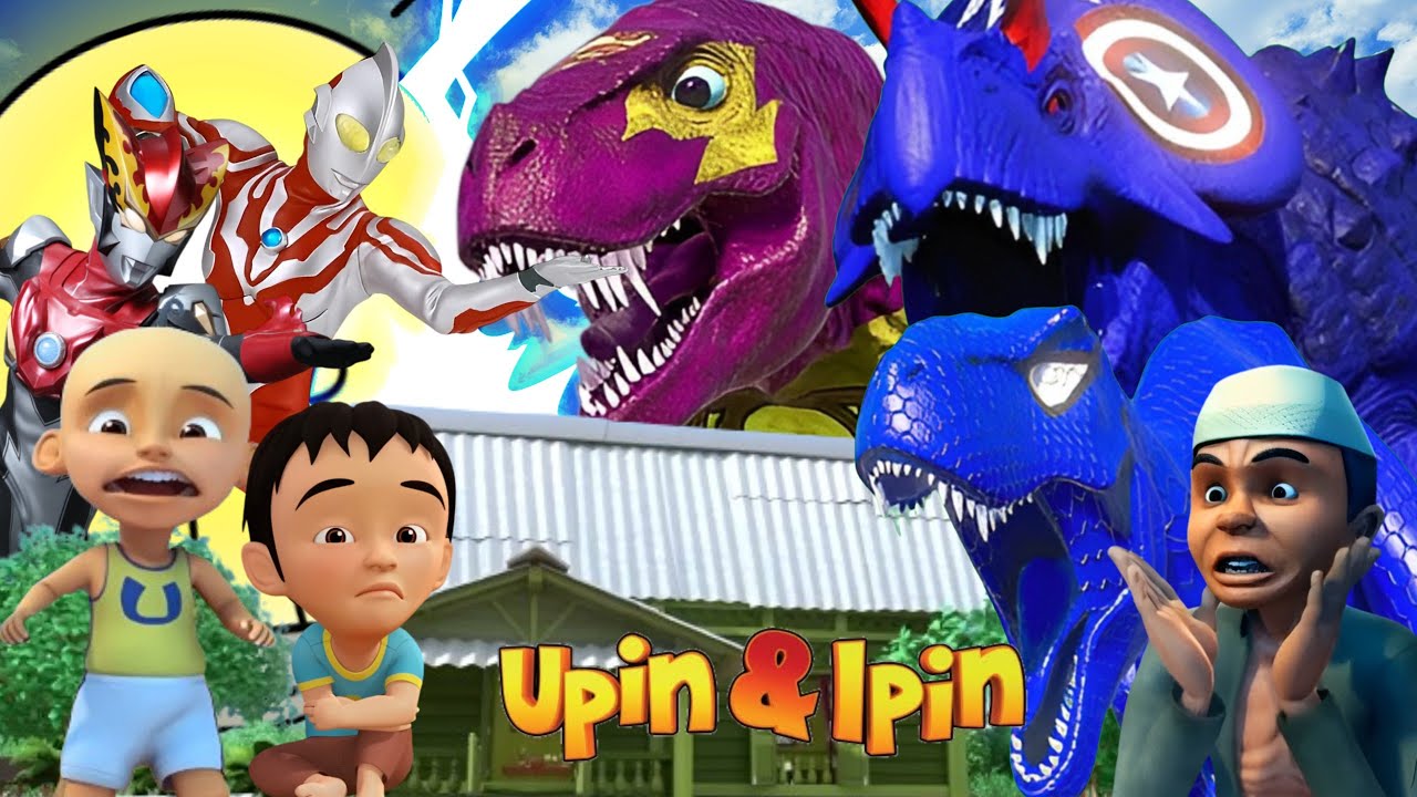 Kompilasi Upin Ipin Takut Ada Tirex Dinosaurus Biru Gempa Triceratops Ultraman Ribut Victory Datang