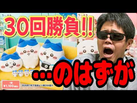 【ちいかわ】きんにくがハチワレだらけくじ30回勝負で最推し自引きに挑戦！しかしまさかの事態が・・・