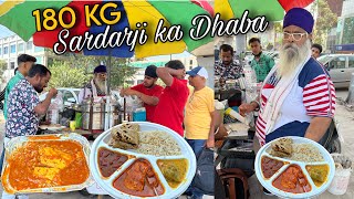 Faridabad  के 180 Kg के सरदारजी का Activa पे 5 ⭐️dhaba | Punjabi Thali | Street Food India