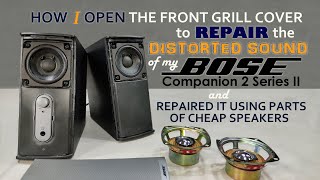How I Open the Front Cover of my Bose Companion 2 Series II Speaker and Repair the Distorted Sound
