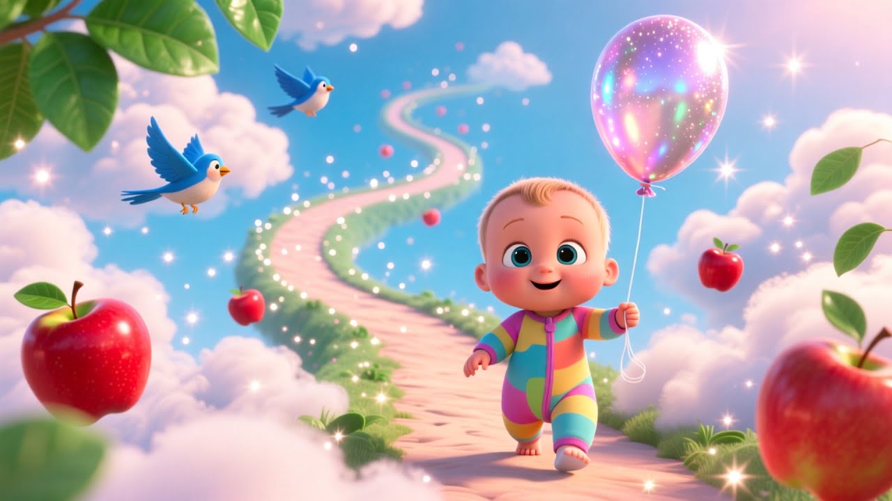 Sparkle Town Balloon Ride 🎈✨ Magical Kids Adventure Song | Fun Story Rhyme