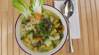 Veggie Noodle Lazy Soup Recipe
My new Channel “Magic Diet Plans” for Dietary and Weight-Control - https://www.youtube.com/channel/UCzWzhpNrJHYtToo2dpahm1Q
Veggie Noodle Lazy Soup
I just love this soup because not only is it fully nutritious, but this meal will fill you up without the calories.
So easy to make in one pot and makes a great presentation at the table for your friends and family. So go ahead and turn heads.
Let Mr know how yours turned out, and did you do anything different to it.
Ingredients
1/2 pkg. - Rice noodles (Vermicelli)
2 cups - Bok choy, chopped
1 med. - Zucchini, chopped (green or yellow)
1 med. - Carrot, sliced
1 med. - Red onion, chopped
3 cloves - Garlic, finely chopped
1 tbsp. - Soya sauce
1 tbsp. - Wine rice vinegar
1 tbsp. - Olive oil
1 cube - Veggie stock, low-sodium
Water - As needed
Salt and pepper - As needed
Option - Hot pepper flakes
Toppings - Green onions, parsley
For more awesome soup recipes, please check out CookingaRounds playlist.
https://www.youtube.com/playlist?list=PL2FC172BFE232ECAB Veggie Noodle Lazy Soup Recipe