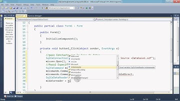 Curso Tutorial de C# en Español   Capitulo 09  Introducion al ADO NET 2 0 SQLCompactEditionII