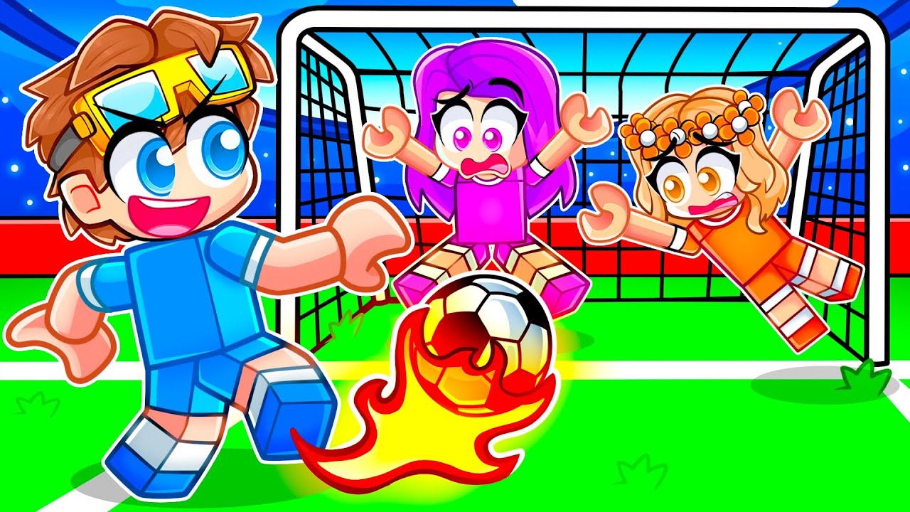 NICO vs GIRLS SOCCER in Roblox!