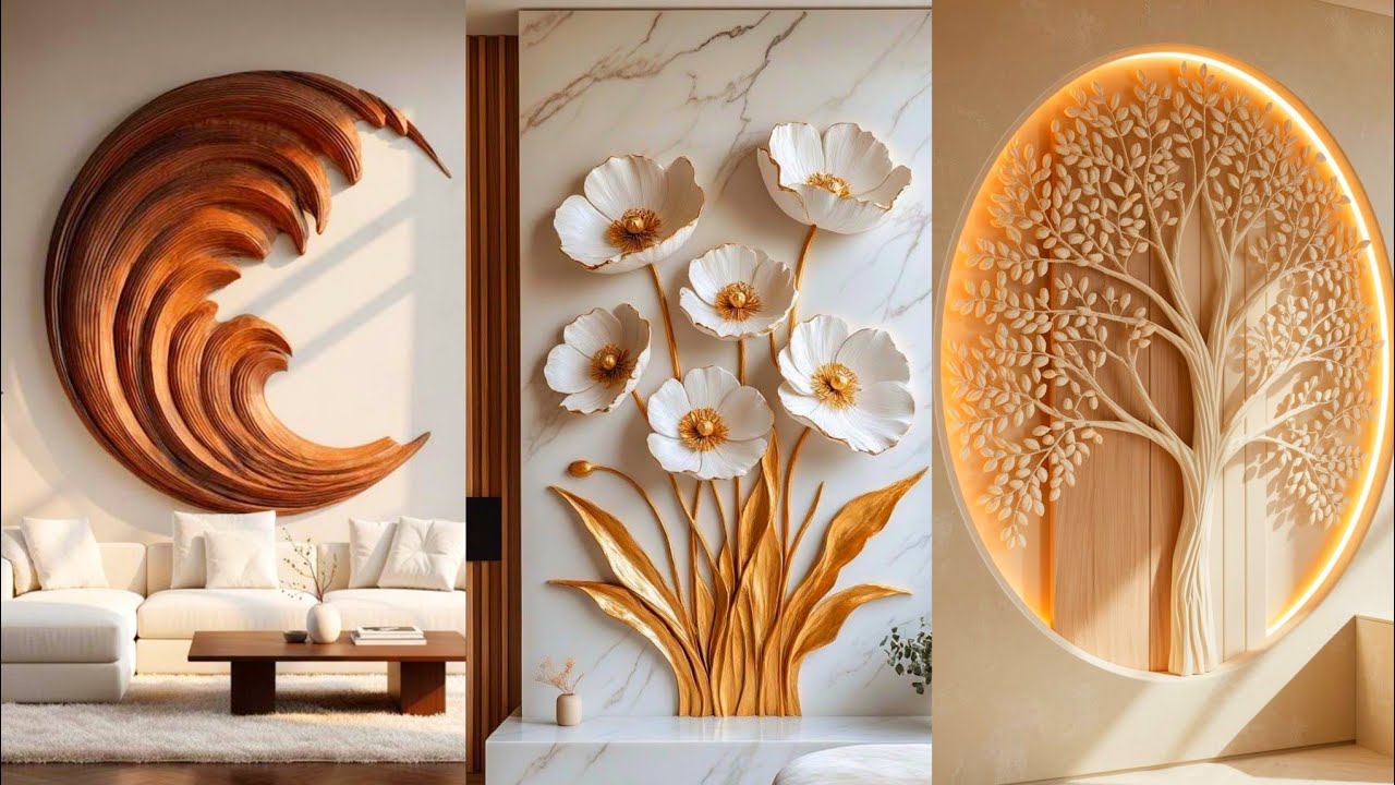 Wall Sculpture Art Decor |Wooden Wall Decor |3d Wall Murals Living Room Wall Texture 3D Wall Plaster