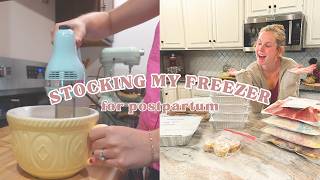 Stocking my Freezer for POSTPARTUM! High protein, snacks, freezer meals, freshly milled recipes