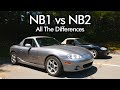 Nb1 vs nb2 mazda mx5 miata  all the differences