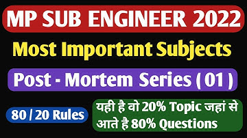 Postmortem Series 01  | Environmental Engg & Surveying | 80/20 rule | By Sandeep sir