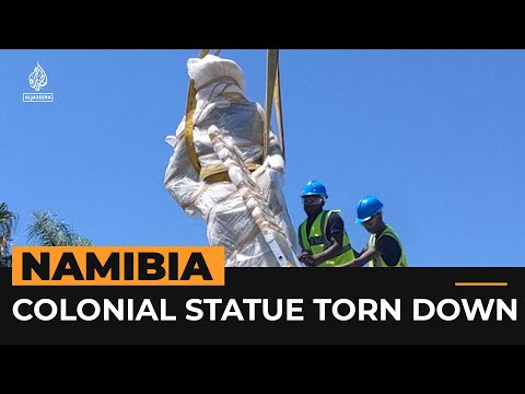 Namibia tears down the colonial-era statue | aj #shorts