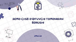Demo Chsb Oqituvchi Tomonidan Berilishi
