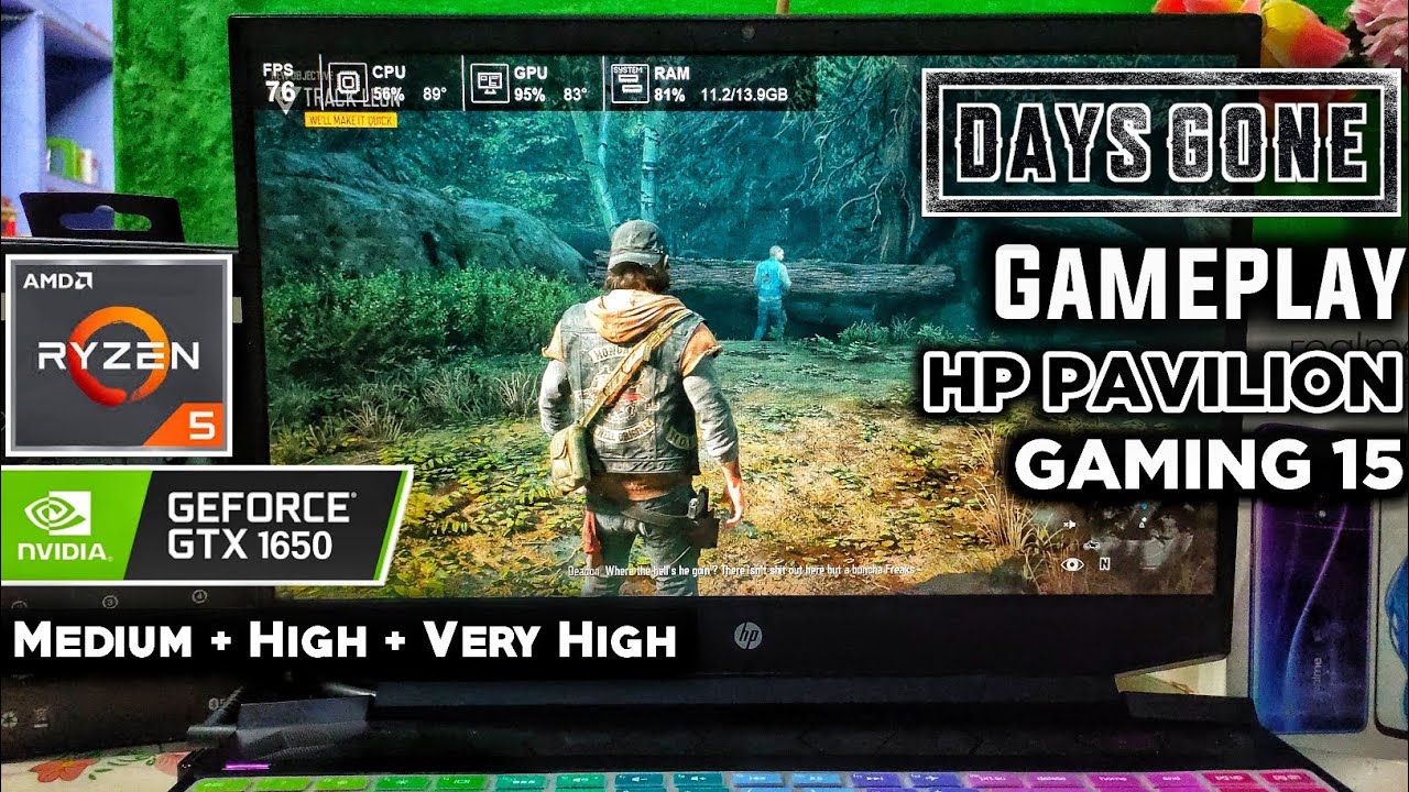 Days Gone Gameplay On HP Pavilion Gaming 15 । Ryzen 5 3550h