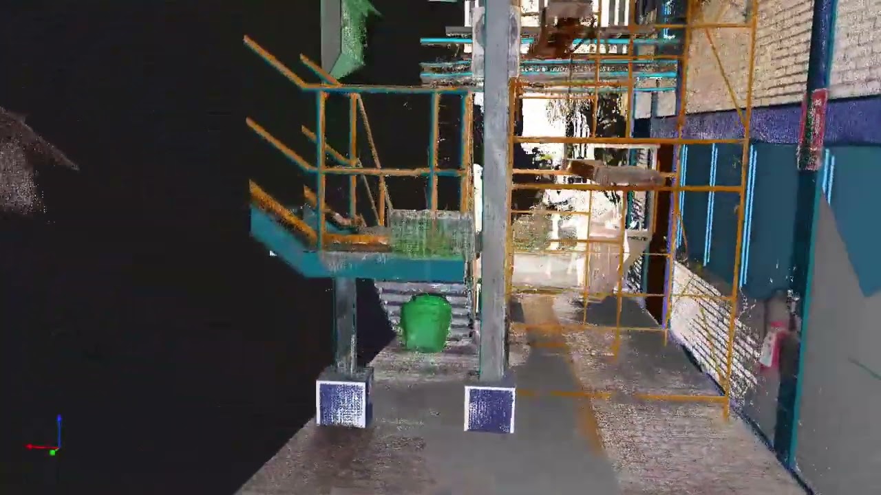 LiDAR Scanning Reveals Pipe Racks, Walls & Roof Structures