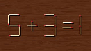 Move only 1 stick to make equation correct | Matchstick Puzzle ✔