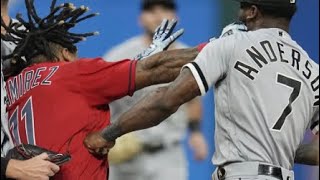 Jose Ramirez knocks Tim Anderson out!
