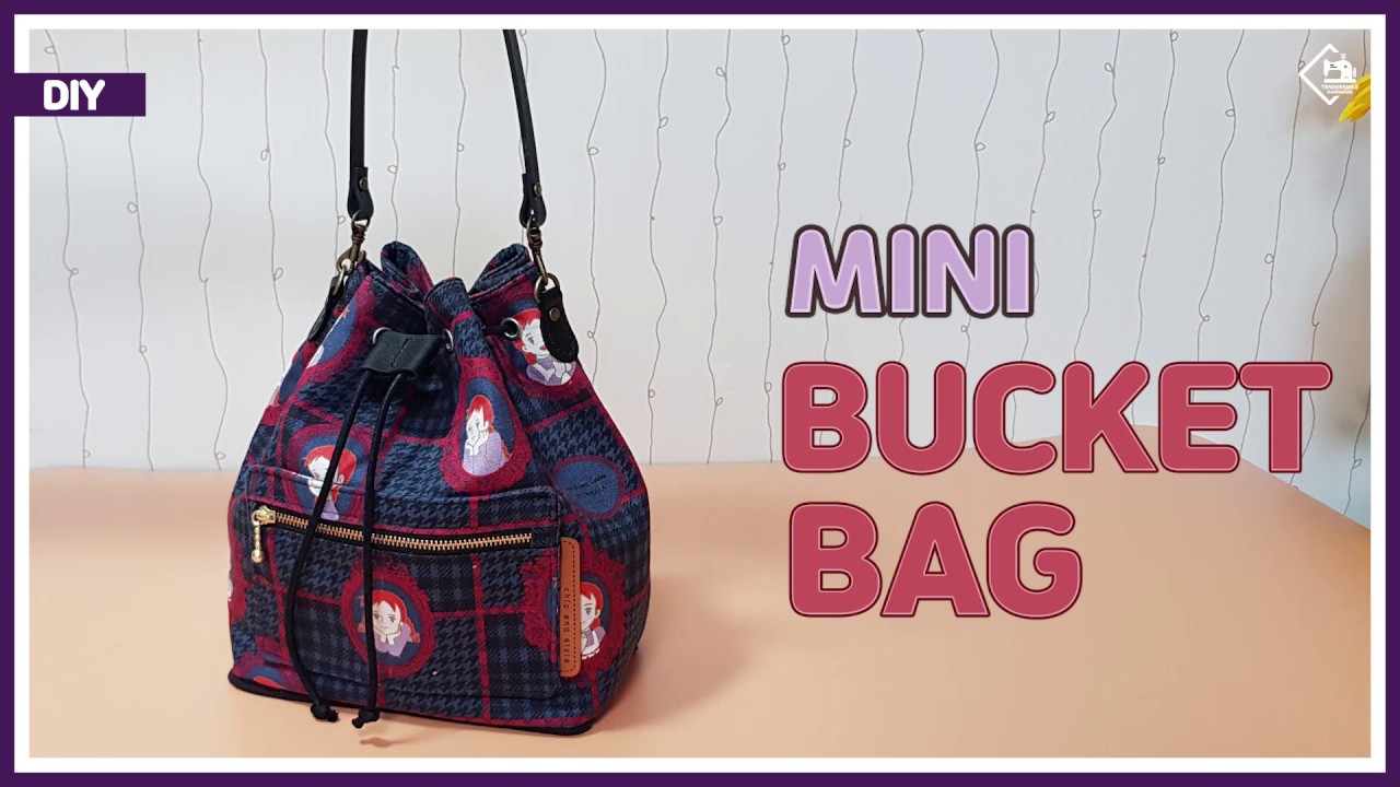 DIY/ SIMPLE MINI BUCKET BAG/ TOTE BAG/ 앞지퍼가 있는 심플한 미니 버킷백 만들기/ 가방만들기/ sewing/ tutorial [텐더스마일 핸드메이드]