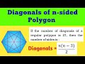 How to determine the side of Polygon from Diagonals | Diagonals &amp; Sides of Regular Polygon
