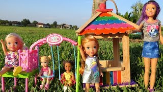 Hide and Seek ! Elsa and Anna toddlers at Playground - Chelsea -Skipper - park - picnic - slide