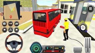Offroad Red Bus Driving Simulator - 2 Minute Crazy Bus Driving Games - Android Gameplay screenshot 5