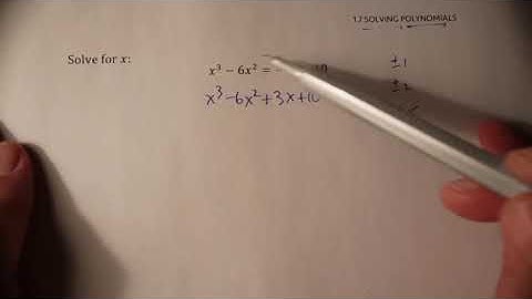 Solving Polynomial Equations (Advanced Functions 4U - MHF4U)