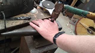 Flattening links to make riveted maille