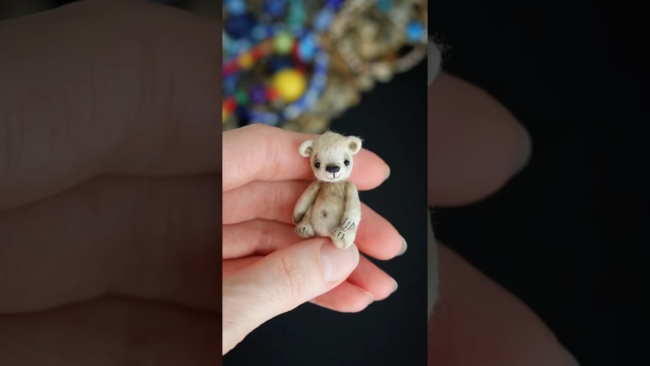 Miniature Teddy bear &bull; Cute &bull; Tiny &bull; Collectible miniature &bull; Dolls house &bull; Miniaturist &bull; Artist art