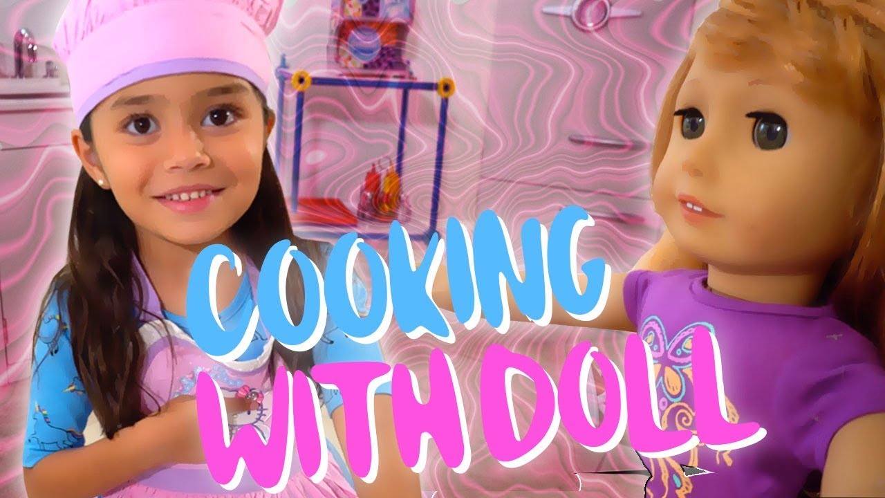 Emely Pretend Play in Her New Toy Kitchen with Baby Doll KIDS PLAY Kitchen Set Toys and