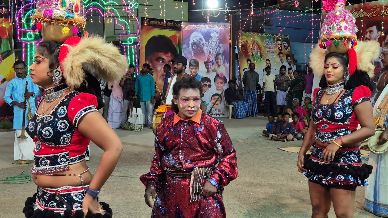 தஞ்சாவூர் ஆரோக்கியம் தனம் ஜீவா கரகாட்டம் காந்தி சுரேஷ் நையாண்டிமேளம் #karakattam